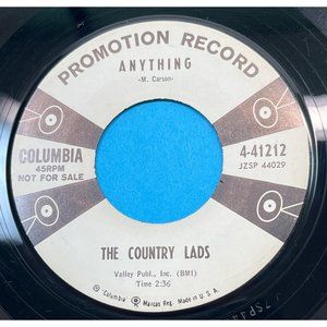 The Country Lads Anything / Lonely Lover 45 Rockabilly Promo Columbia 4-41212